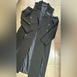 Romeo + Juliet Couture Black Long Trench Coat | Large